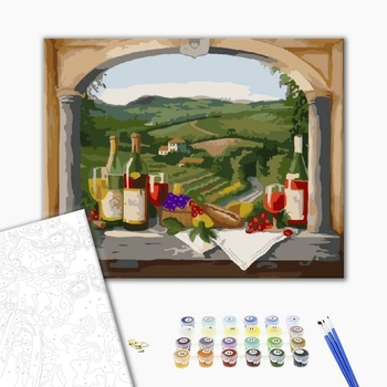 Картина по номерам Квіти - Вид на виноградники