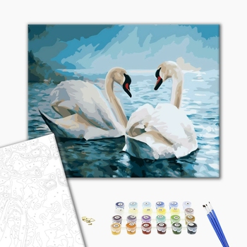Картина по номерам Тварини, птахи та риби - Благородные лебеди