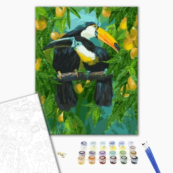 Картина по номерам Тварини, птахи та риби - Тропічні птахи