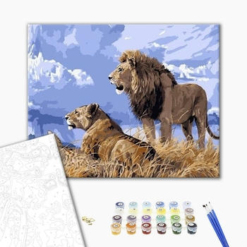 Картина по номерам Тварини, птахи та риби - Львы