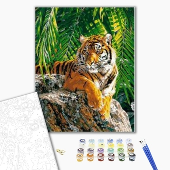 Картина по номерам Тварини, птахи та риби - Полуденный отдых тигрицы