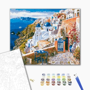 Картина по номерам Города - Вид на Санторіні