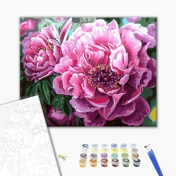 Картина по номерам Квіти - Роскошные пионы