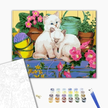 Картина по номерам Тварини, птахи та риби - Сиамские котята