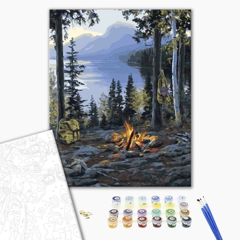 Картина по номерам Пейзажі - Охотничий костёр