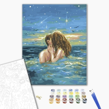Картина по номерам Люди на картинах - Двоє в морі
