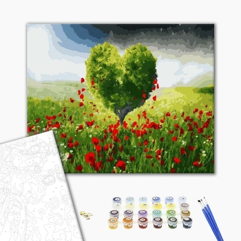 Картина по номерам Пейзажі - Дерево-серце