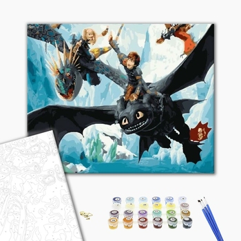 Картина по номерам Мультфільми, комікси, аніме - Как приручить дракона