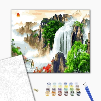 Картина по номерам Пейзажі - Гірський водопад