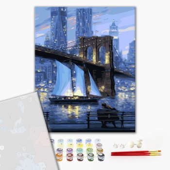 Картина по номерам Преміум картини - Ночной Нью-Йорк