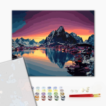 Картина по номерам Преміум картини - Северный закат