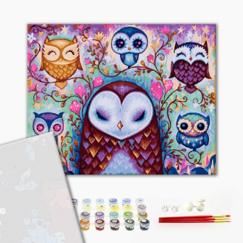Картина по номерам Преміум картини - Мистические совы