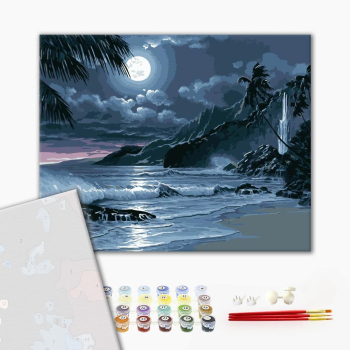 Картина по номерам Преміум картини - Лунная ночь