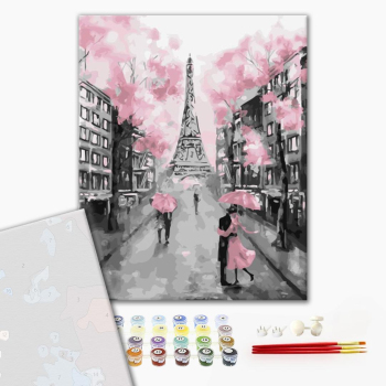 Картина по номерам Преміум картини - Розовый париж