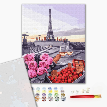 Картина по номерам Преміум картини - Романтика в Парижі