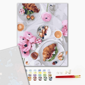 Картина по номерам Преміум картини - Завтрак по-французски