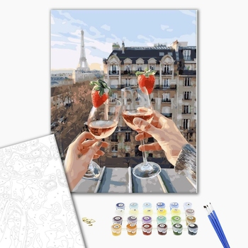 Картина по номерам Авторські колекції - Бокали Парижу