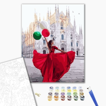 Картина по номерам Авторські колекції - Дівчина біля собору Дуомо