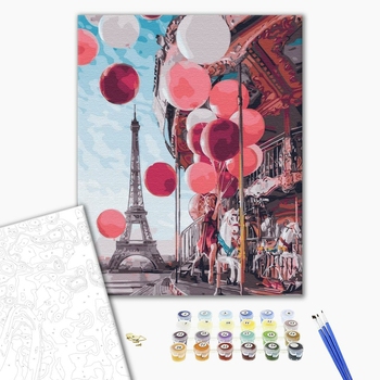 Картина по номерам Авторські колекції - Карусель в центрі Парижа