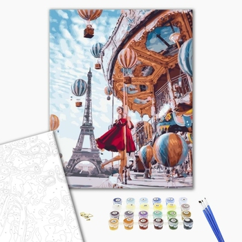 Картина по номерам Авторські колекції - Повітряні кулі Парижа