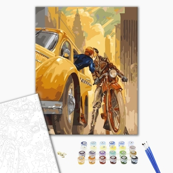 Картина по номерам Люди на картинах - Поцелуй в Нью-йорке