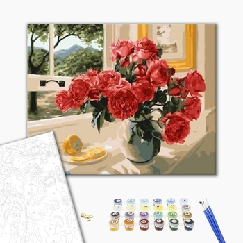 Картина по номерам Квіти - Лимонний акцент