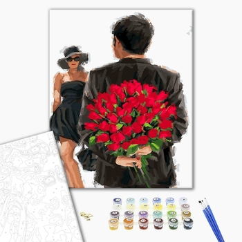 Картина по номерам Романтика - Троянди для коханої