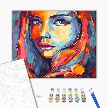 Картина по номерам Люди на картинах - Дівчина олівцем