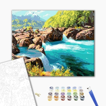 Картина по номерам Пейзажі - Гірська річка