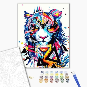 Картина по номерам Поп Арт - Веселкова геометрика Лева