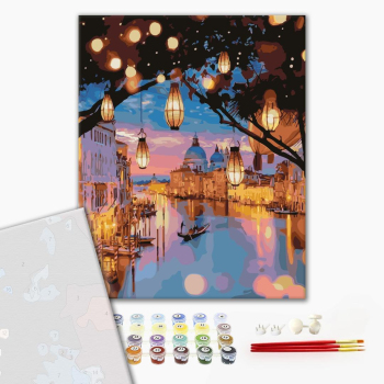 Картина по номерам Преміум картини - Нічні вогні Венеції