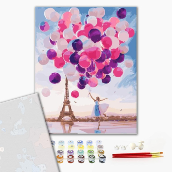 Картина по номерам Преміум картини - Воздушные шары в париже