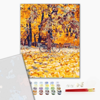 Картина по номерам Преміум картини - Прогулка по осенному парку