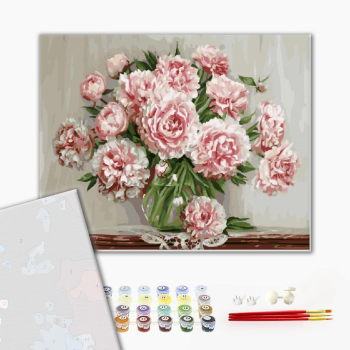 Картина по номерам Преміум картини - Садові півонії