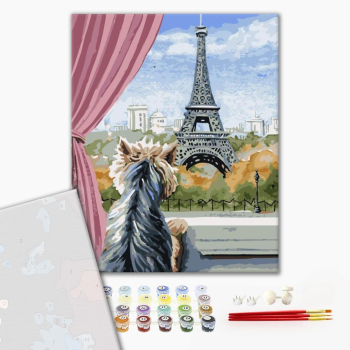 Картина по номерам Преміум картини - Париж з вікна