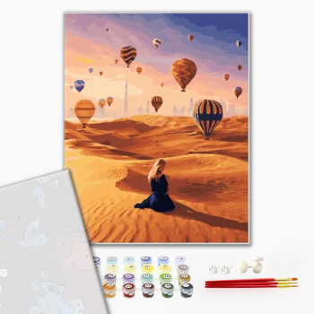 Картина по номерам Преміум картини - Шары в пустыне ОАЕ