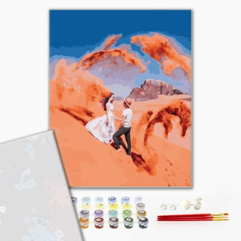 Картина по номерам Преміум картини - Они в стихии песков