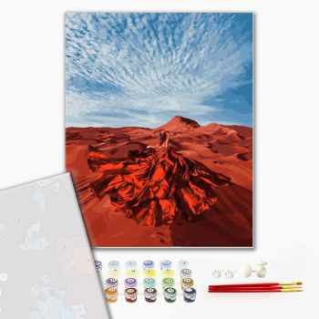 Картина по номерам Преміум картини - Она - стихия пустыни
