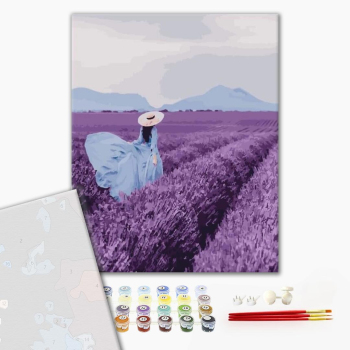Картина по номерам Преміум картини - Загадка в лавандовом поле