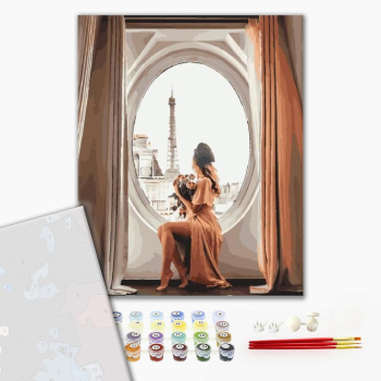 Картина по номерам Преміум картини - Отель с видом на Париж