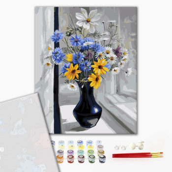 Картина по номерам Преміум картини - Букет польових квітів