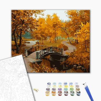 Картина по номерам Города - Осінь в парку