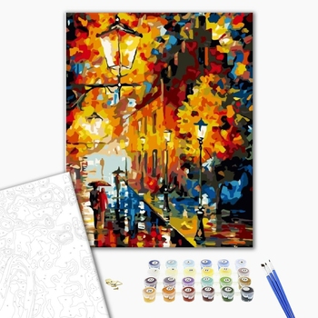 Картина по номерам Пейзажі - Вогні осені. Леонід Афремов