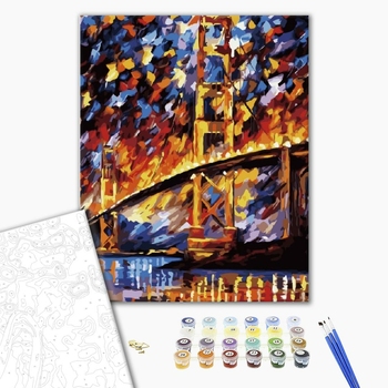 Картина по номерам Города - Міст Сан-Франциско. Леонід Афремов