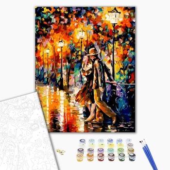 Картина по номерам Люди на картинах - Набережная в красках. Леонид Афремов