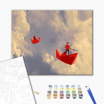 Картина по номерам Кораблі, автомобілі та літаки - Повітряні кораблики