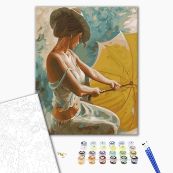 Картина по номерам Люди на картинах - Мисс с зонтом