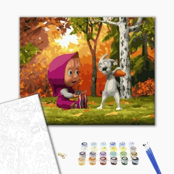 Картина по номерам Мультфільми, комікси, аніме - Маша и кролик