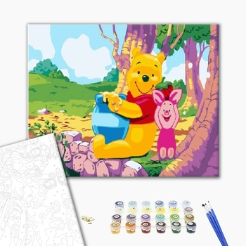 Картина по номерам Мультфільми, комікси, аніме - Винни Пух и Пятачок
