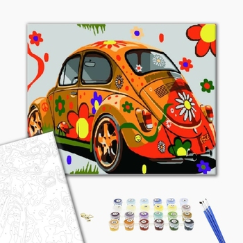 Картина по номерам Кораблі, автомобілі та літаки - Ретро-жук